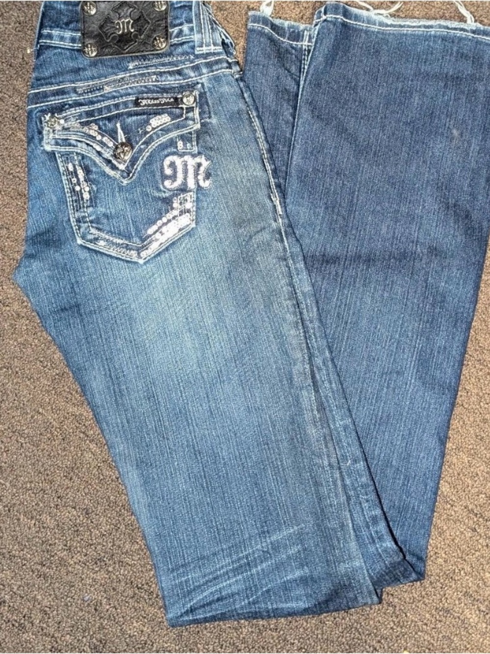 Miss Me boot cut jeans size 24, 35 inseam